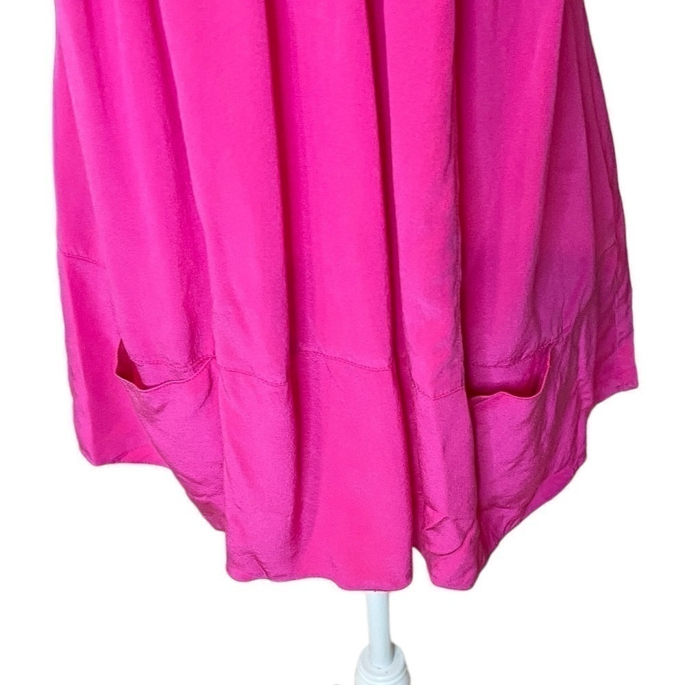 Rebecca Taylor Pink Silk Babydoll Blouse Y2K size small (2) short sleeves - Picture 3 of 14